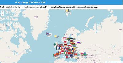 Screenshot of GeoCSV in action